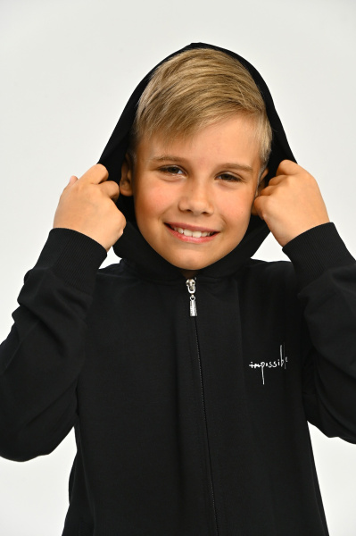 2723 Костюм спорт д/м (черный весь размерный ряд)