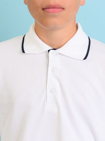 2555 Поло дл.р. д/м (белый весь размерный ряд)