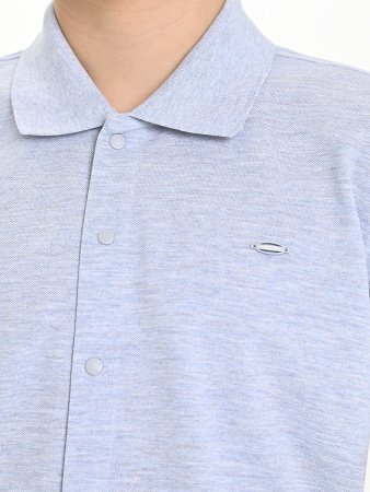 4803 Рубашка трик.(батал) к.р. д/м (серый меланж весь размерный ряд)