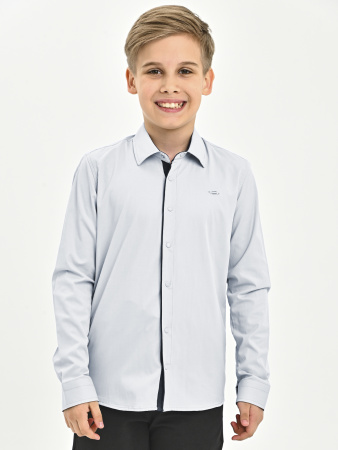 4852 Рубашка дл.р. д/м (серый весь размерный ряд)