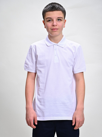 4679 Поло к.р. д/м (белый весь размерный ряд)