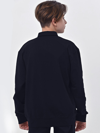 4926 Поло дл.р. д/м оверсайз (темно-синий весь размерный ряд)