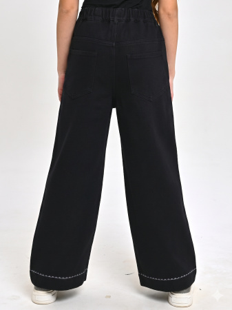 T9019-Ch Джинсы утепленные д/д (черный весь размерный ряд)