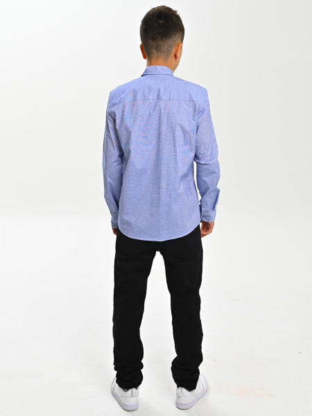 2666-1 Рубашка дл.р. д/м (ярко-голубой весь размерный ряд)