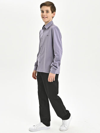 4808 Рубашка трик.(батал) дл.р. д/м (темно-серый весь размерный ряд)