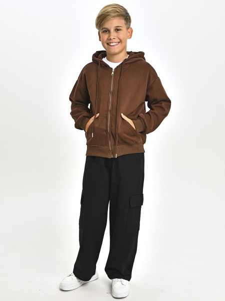 6153-Ch Толстовка д/м (коричневый весь размерный ряд)