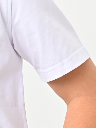 4807 Рубашка трик.(батал) к.р. д/м (белый весь размерный ряд)