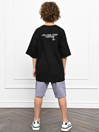 3001 Футболка д/м оверсайз (черный весь размерный ряд)