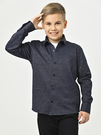 4291 Рубашка трик. дл.р. д/м (темно-синий,серый весь размерный ряд)