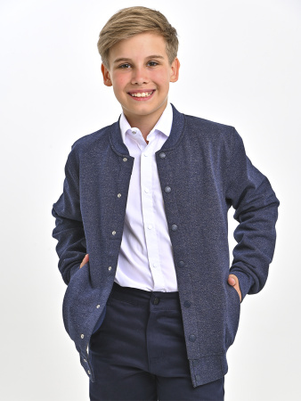 1671 Жакет д/м (т.син/серый размер 116)