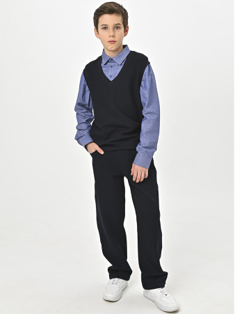 4822 Рубашка/обманка д/м (темно-синий,джинсовый весь размерный ряд)