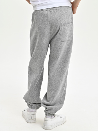 B033-8-Ch Брюки спорт утепл. д/м (серый меланж весь размерный ряд)