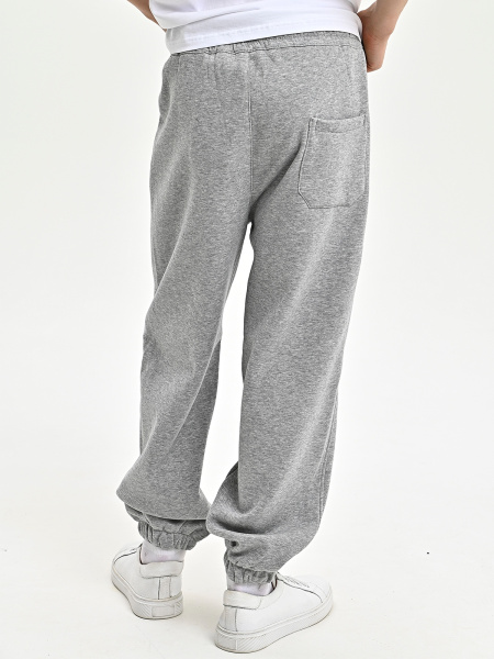 B033-8-Ch Брюки спорт утепл. д/м (серый меланж весь размерный ряд)
