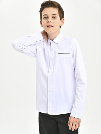 4859 Рубашка дл.р. д/м (белый весь размерный ряд)