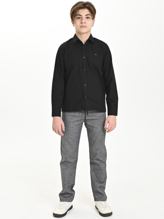 4972 Рубашка дл.р. д/м (батал) (черный весь размерный ряд)