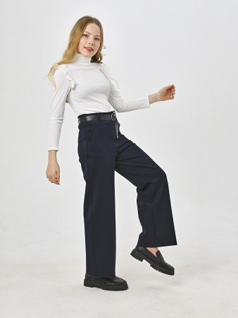 210K Брюки палаццо д/д (темно-синий весь размерный ряд)