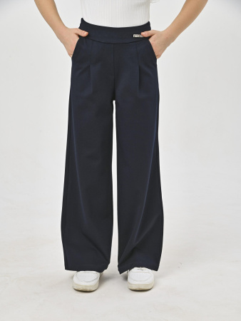 888KG Брюки палаццо д/д (темно-синий весь размерный ряд)