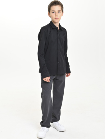 4857 Рубашка дл.р. д/м (черный весь размерный ряд)