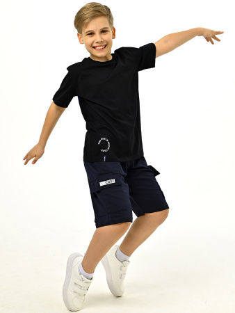 3058 Футболка д/м (черный весь размерный ряд)