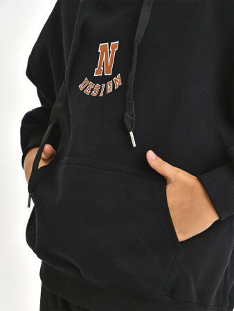 T06-Ch Толстовка д/м (черный весь размерный ряд)