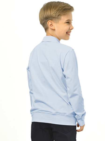 4349 Поло дл.р. д/м (голубой весь размерный ряд)