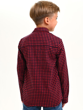 2702 Рубашка д/м клетка  (красный весь размерный ряд)