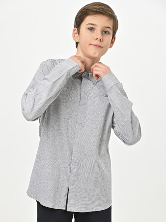 4889 Рубашка дл.р. д/м (серый весь размерный ряд)