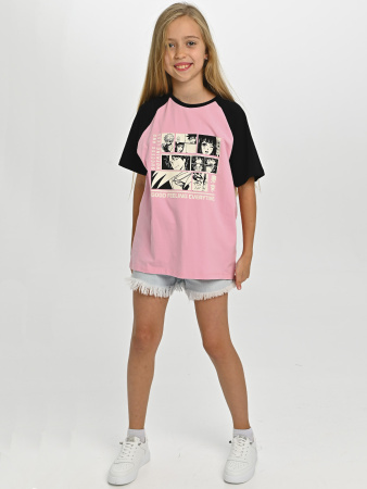 10526 Футболка д/д (розовый весь размерный ряд)