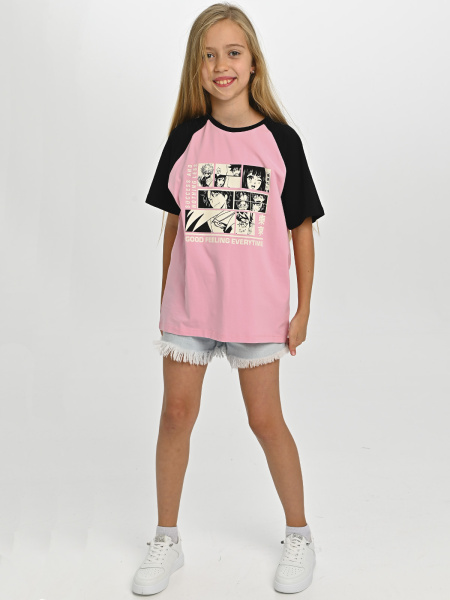 10526 Футболка д/д (розовый весь размерный ряд)