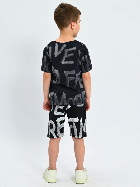 2064 Футболка д/м (черный весь размерный ряд)