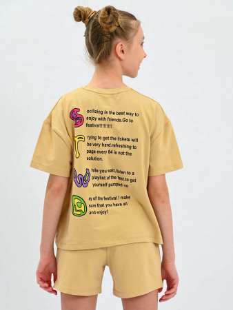 10354 Футболка д/д (бежевый весь размерный ряд)