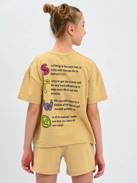 10354 Футболка д/д (бежевый весь размерный ряд)