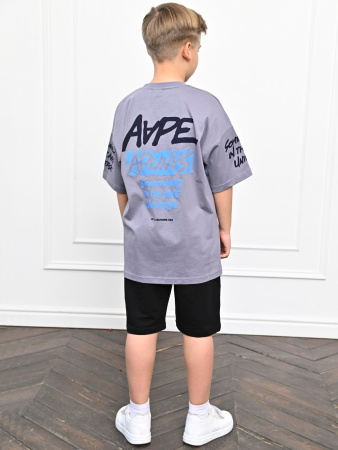 3032 Футболка д/м (серый весь размерный ряд)