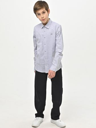 4884 Рубашка дл.р. д/м (синий меланж весь размерный ряд)