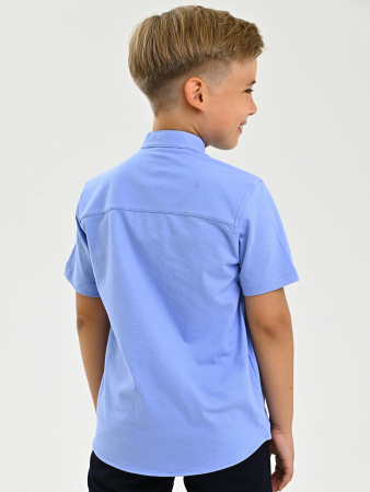 2777 Рубашка трик. к.р. д/м (голубой весь размерный ряд)