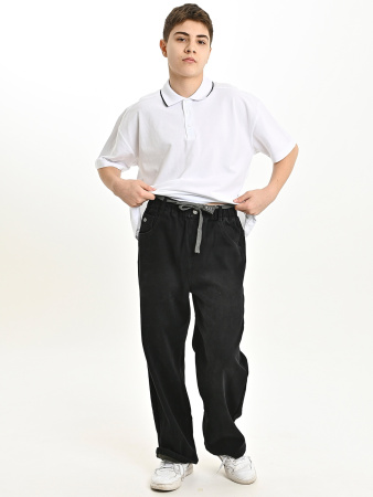 25351-Ch Джинсы утепленные д/м (черный весь размерный ряд)