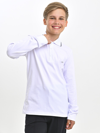 4938 Поло дл.р. д/м (белый весь размерный ряд)