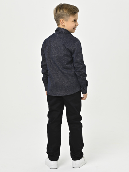 4291 Рубашка трик. дл.р. д/м (темно-синий,серый весь размерный ряд)