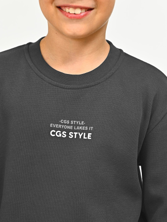 2844 Толстовка утепл. д/м (темно-серый весь размерный ряд)