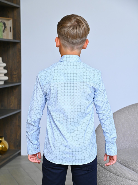 2587 Рубашка дл.р. д/м (2587-голубой-152)