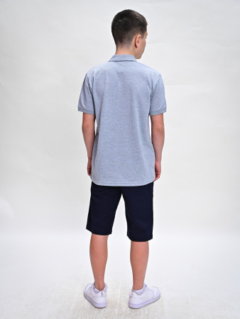 2316 Поло к.р. д/м (серый меланж весь размерный ряд)