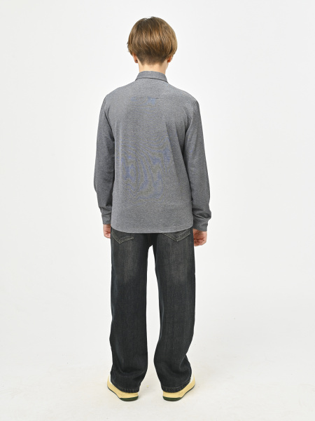 4968 Рубашка трик.(батал) дл.р. д/м (серый весь размерный ряд)