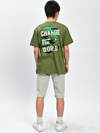 2071 Футболка д/м (хаки весь размерный ряд)