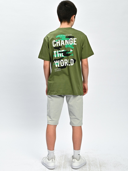 2071 Футболка д/м (хаки весь размерный ряд)