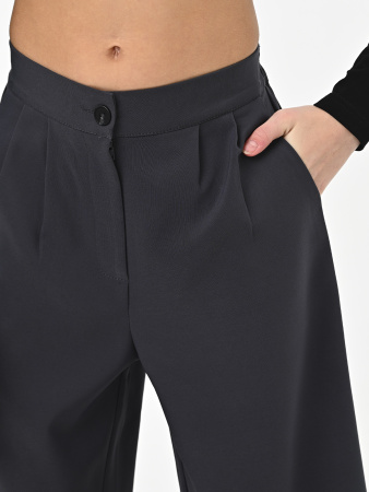 2581KG Брюки палаццо д/д (темно-серый 42(152))