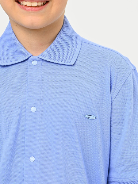 4246 Рубашка трик. к.р. д/м (голубой весь размерный ряд)