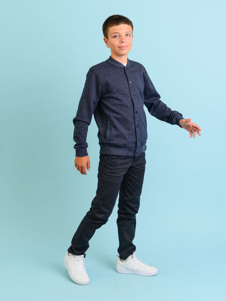 2639 Жакет д/м (темно-синий,серый весь размерный ряд)