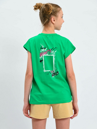 10454 Футболка д/д (изумруд весь размерный ряд)