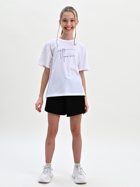 10457 Футболка д/д (белый размер 122)