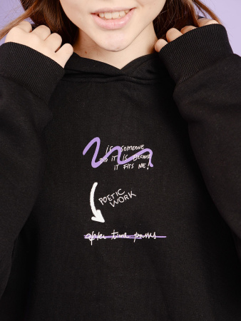 10372 Толстовка утепл. д/д (черный размер 122)